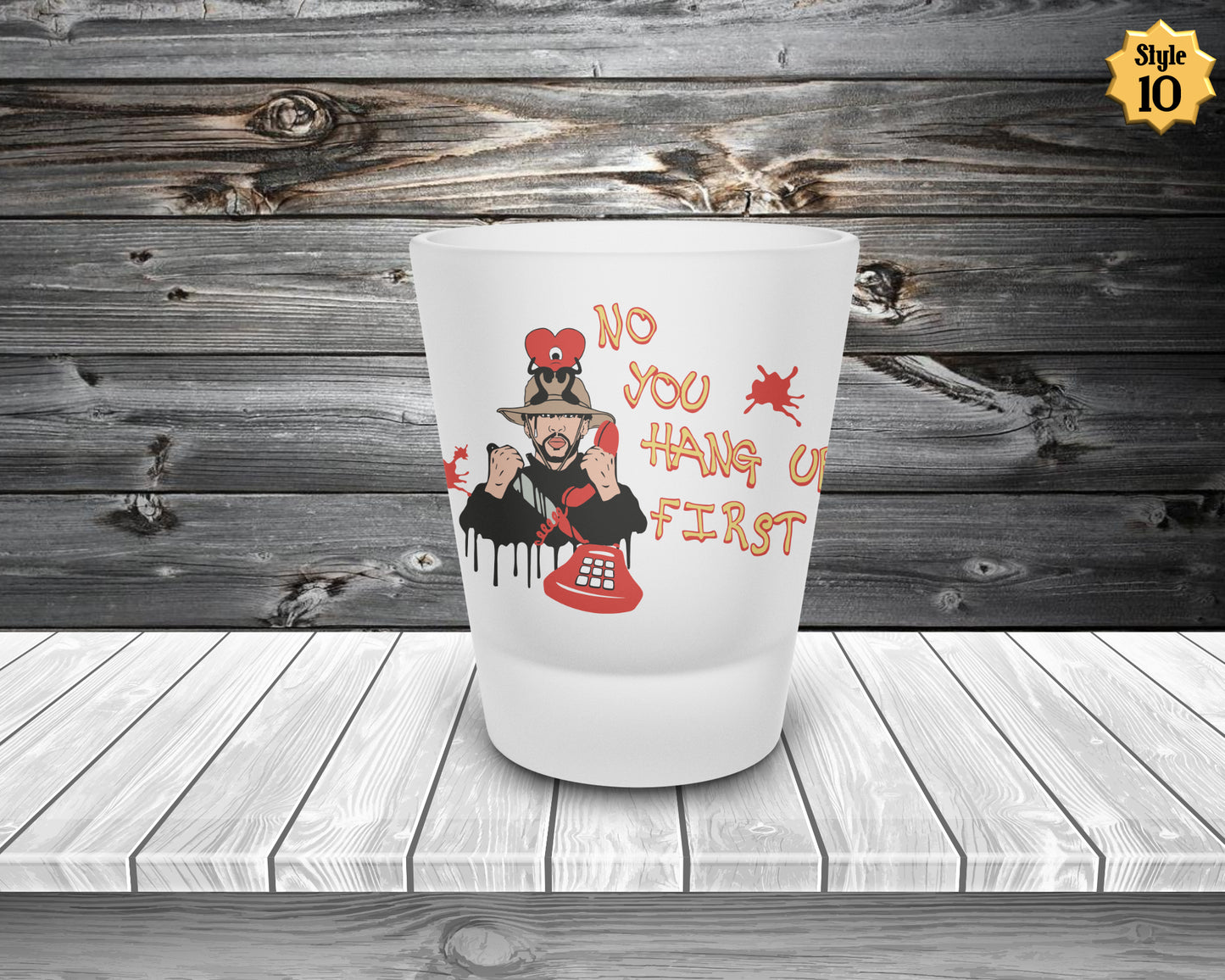 Bad Bunny Horror Frosted Shot Glass