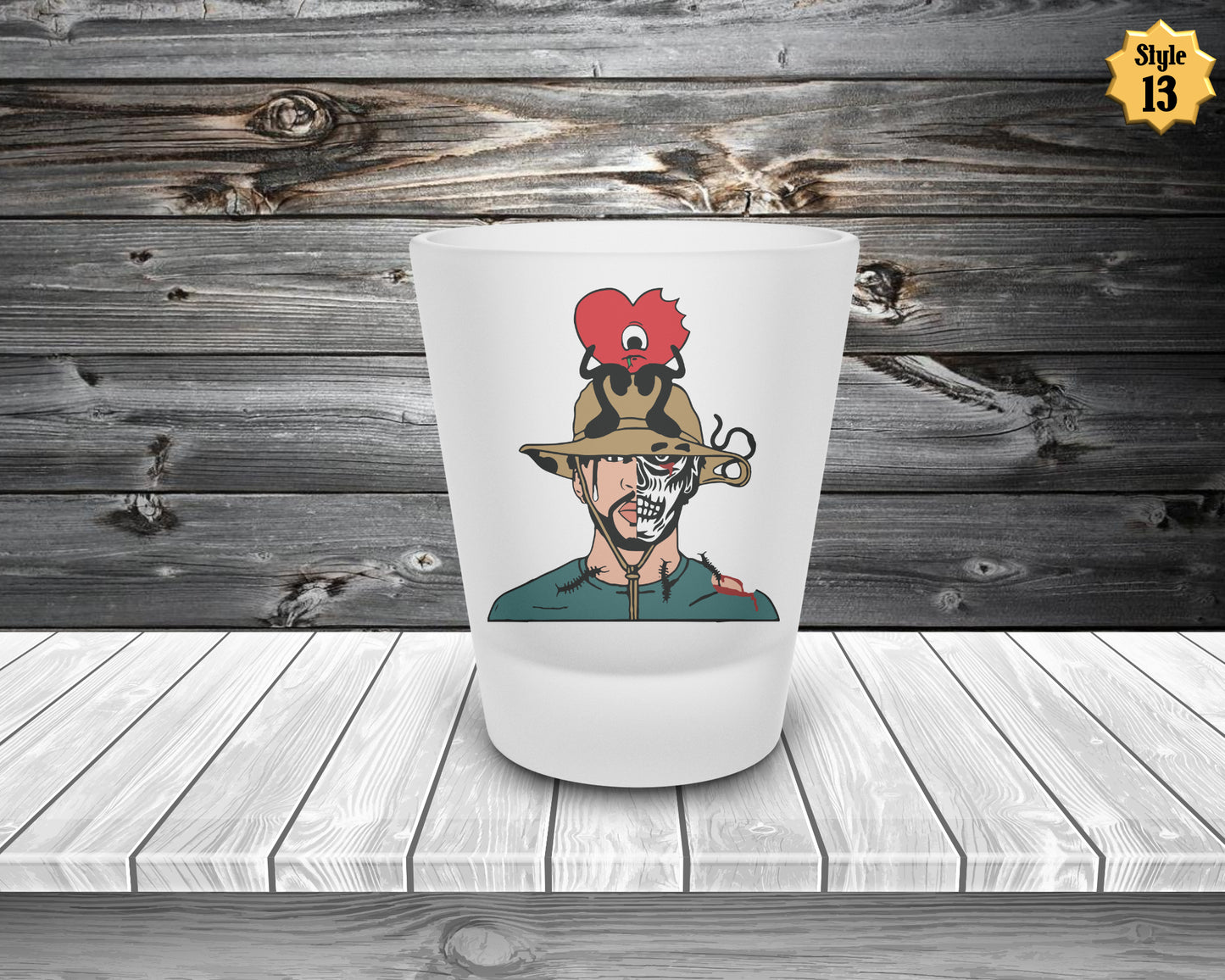 Bad Bunny Horror Frosted Shot Glass