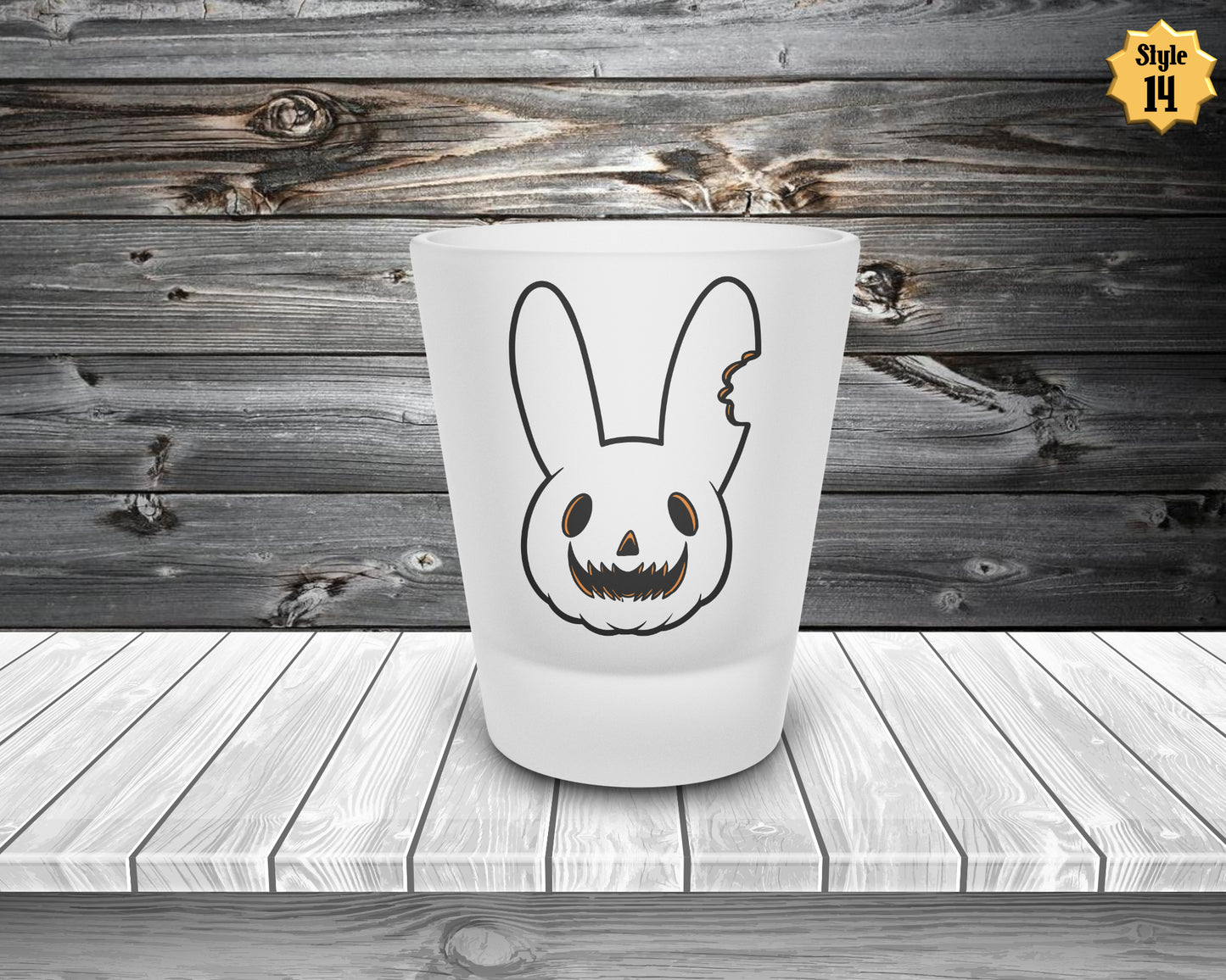 Bad Bunny Horror Frosted Shot Glass