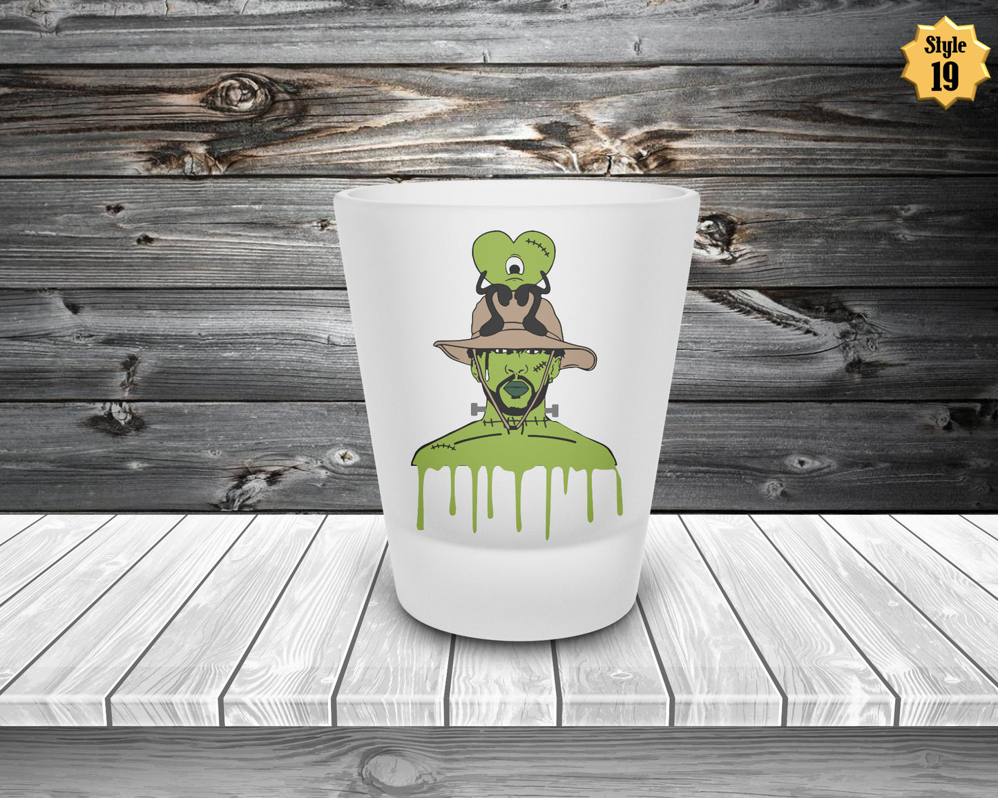 Bad Bunny Horror Frosted Shot Glass
