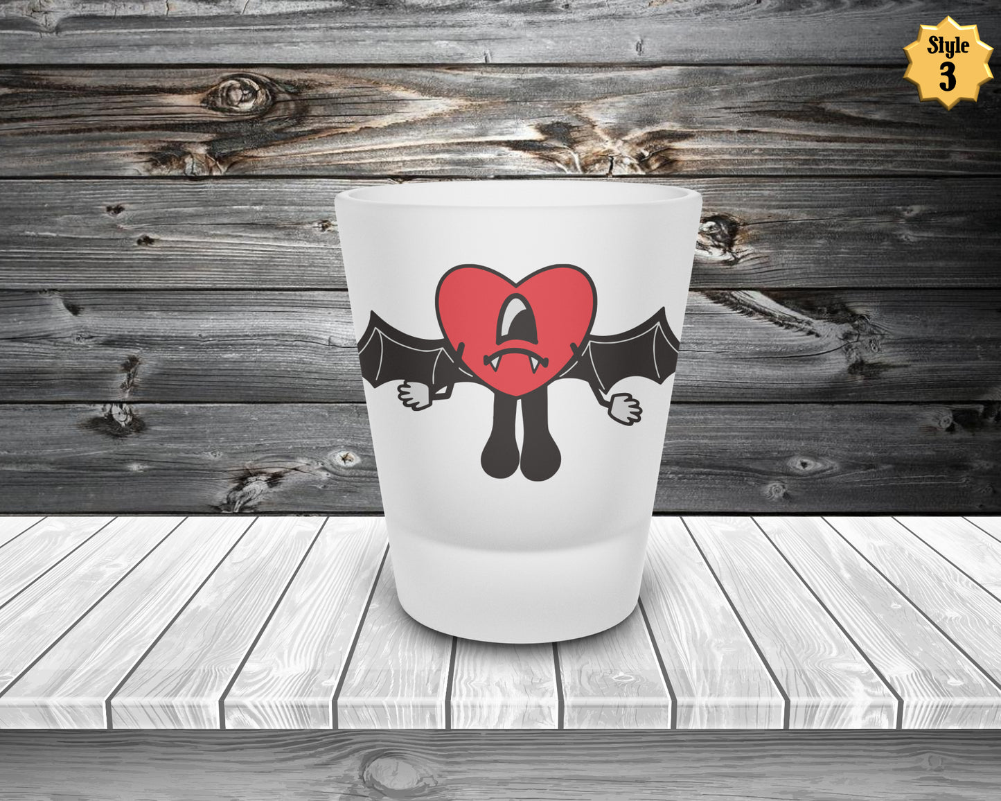 Bad Bunny Horror Frosted Shot Glass