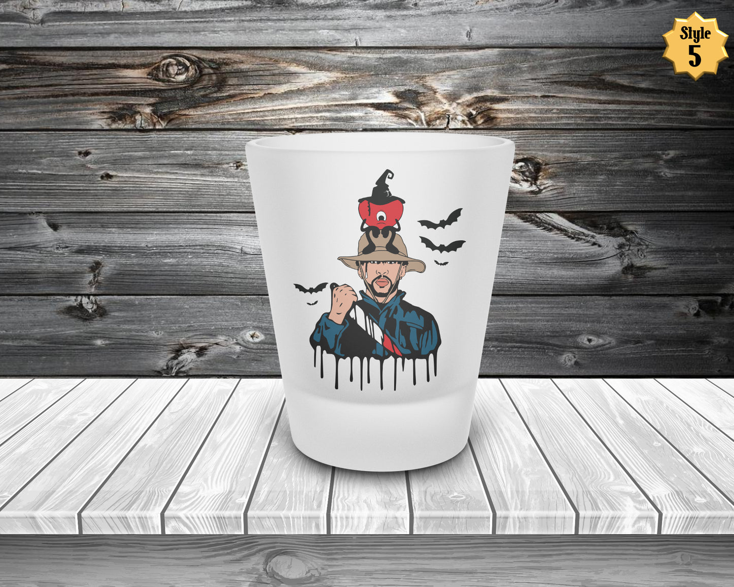Bad Bunny Horror Frosted Shot Glass