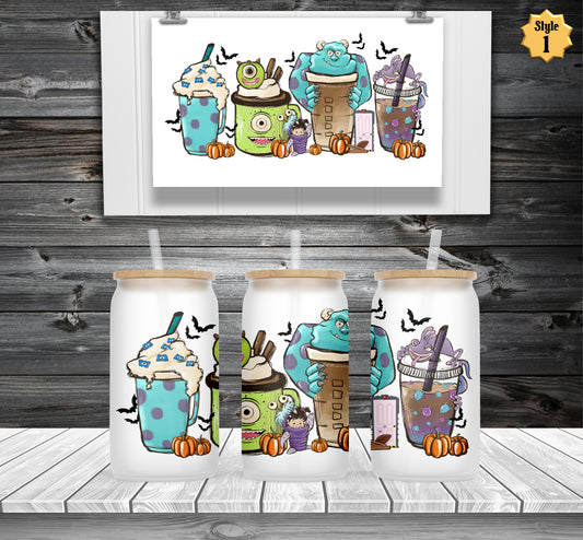 Monsters Horror Frosted Beer Can Glass