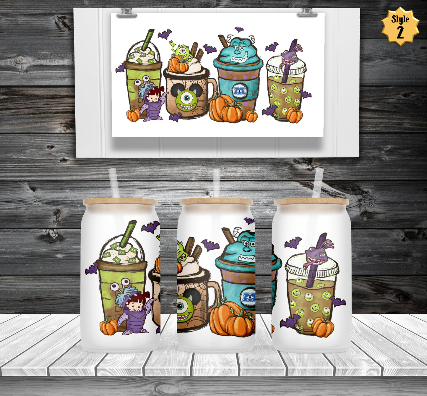 Monsters Horror Frosted Beer Can Glass