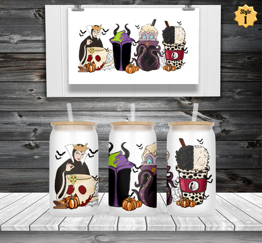 Villains Horror Frosted Beer Can Glass